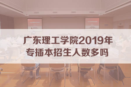 广东理工学院2020年专插本招生人数多吗