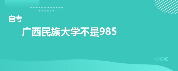广西民族大学是985吗